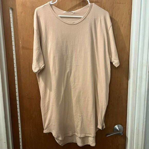 🐻Size L - EPTM - NWT Short Sleeve Knit Pullover w/Zipper Trim - Picture 1 of 7